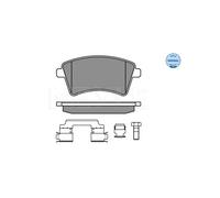 Meyle Pastiglie freno Anteriore 025 246 9317 Kit con piastra anti-squeak per Mercedes-Benz