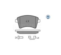 MEYLE 025 246 9318/PD Pastiglie freno Anteriore per