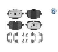 MEYLE Kit pastiglie freni 025 247 0318/PD Posteriore predisposto per avviso usura con accessori