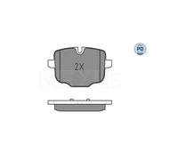 MEYLE Kit pastiglie freni Posteriore predisposto per visualizzazione avviso usura con accessori 025 247 0318/PD