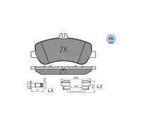 MEYLE Kit pastiglie freno, Freno a disco per MERCEDES-BENZ 025 248 6720/PD