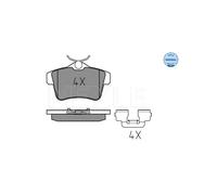 MEYLE Kit pastiglie freno 025 249 2217 Freno a disco posteriore per Citroën DS Peugeot 3008