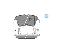 MEYLE 025 249 3415/W Pastiglie freno Posteriore per