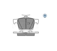 MEYLE 025 250 0816/PD Pastiglie freno Posteriore per