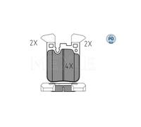 MEYLE Kit pastiglie freni 025 250 2916/PD assale posteriore per BMW 1 3 3 Touring