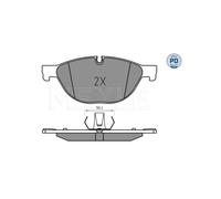 Meyle Kit pastiglie freni MEYLE 025 250 4519/PD anteriori