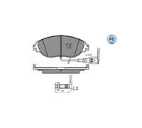 MEYLE 025 251 1720/PD Kit pastiglie freni