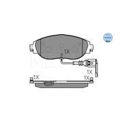 MEYLE 025 251 1720/W Pastiglie freno Anteriore per