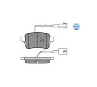 Meyle 025 251 5617 Kit Pastiglie Freno Disco Posteriore per Alfa Romeo Giulietta