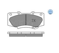 Meyle 025 252 0917 Kit Pastiglie Freno a Disco Frontale per Toyota Hilux VII