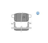 MEYLE 025 252 5814/W Pastiglie freno Posteriore per