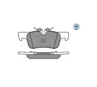 MEYLE 025 253 3116/PD Kit pastiglie freni