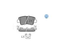 MEYLE 025 253 3715/W Pastiglie freno Posteriore per