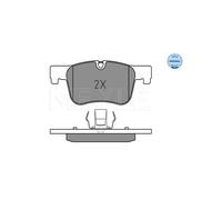 Meyle 0252550618 Kit pastiglie freno, Freno A Disco