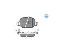 Pastiglie freno Assale posteriore 025 256 5217 MEYLE per FIAT 500L