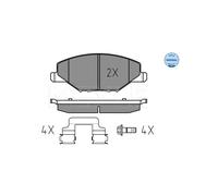 MEYLE Kit pastiglie freno, Freno a disco compatibile con SKODA VW 025 256 8118