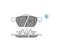 MEYLE 025 258 0417 Kit pastiglie freni