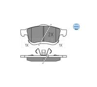 MEYLE 025 259 0621 Kit pastiglie freni