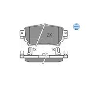 MEYLE 025 259 6515 Kit pastiglie freni