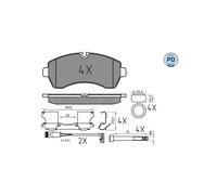 MEYLE 025 292 0020/PD Kit pastiglie freni