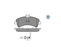 MEYLE 025 292 1720/PD Kit pastiglie freni