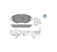 MEYLE 025 292 2920/PD Kit pastiglie freni