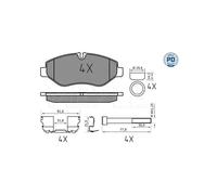 MEYLE 025 292 2920/PD Pastiglie freno Anteriore per