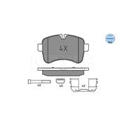 MEYLE 025 292 3221 Kit pastiglie freni Posteriore per IVECO Daily VI Kastenwagen
