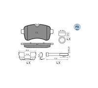 MEYLE 025 292 3221/PD Pastiglie freno Posteriore per