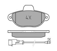 MEYLE Pastiglie freno Anteriore 025 214 3617/PD con contatto segnalazione usura