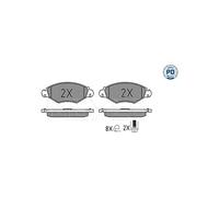 MEYLE 025 235 9718/PD Pastiglie freno Anteriore per