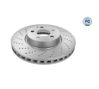 MEYLE 2X Disco Freno Davanti Ø322 Mm Forato Ventilato Per Mercedes-Benz