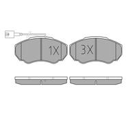 MEYLE Kit pastiglie freni Anteriore Con contatto segnalazione usura 025 239 1719/W