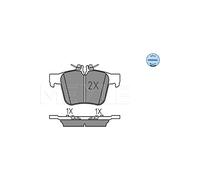 MEYLE Kit pastiglie freni Posteriore predisposto per visualizzazione avviso usura 025 253 5416
