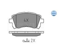 MEYLE Pastiglie Freni Anteriori per Subaru Forester Legacy III Station Wagon