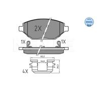 MEYLE Pastiglie Freno Bremsbelegsatz Frontale Adatto A per Opel Karl