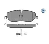 MEYLE 025 241 9118/PD Kit pastiglie freno, Freno a disco per LAND ROVER