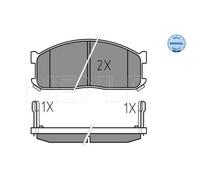 MEYLE Pastiglie Freno Bremsbelegsatz Frontale per Mazda Serie E Scatola Kia