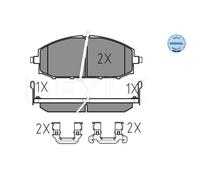 MEYLE Pastiglie Freno Bremsbelegsatz Frontale per Nissan Patrol Gr V Wagon