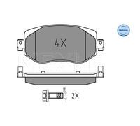 MEYLE Pastiglie Freno Bremsbelegsatz Frontale per Renault Megane IV