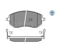 MEYLE 025 238 6517/PD Pastiglie freno Anteriore per