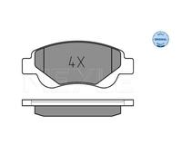 MEYLE Pastiglie Freno Bremsbelegsatz Frontale per Toyota Aygo Citroën C1