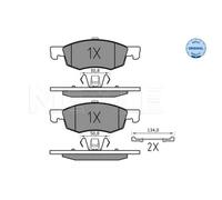 MEYLE Pastiglie Freno Bremsbelegsatz Frontale Sistema ATE per Opel Corsa e .