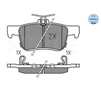 Pastiglie freno Assale posteriore 025 224 2915 MEYLE per HONDA CIVIC X Hatchback