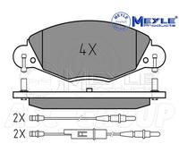 Meyle Set Pastiglia Freno, Asse Anteriore Con Anti-squeak Piastra 025 232 7318