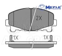 Meyle Set Pastiglia Freno, Asse Anteriore Con Anti-squeak Piastra 025 247 6616