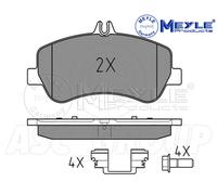Meyle Set Pastiglia Freno, Asse Anteriore Con Anti-squeak Piastra 025 248 6720