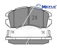 Meyle Set Pastiglia Freno,Asse Anteriore Con Anti-squeak Piatto 025 214 9517 / W