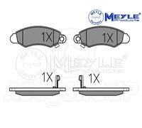 Meyle Set Pastiglia Freno,Asse Anteriore Con Anti-squeak Piatto 025 232 9614 / W