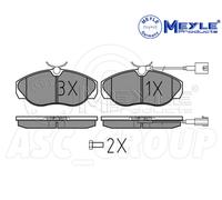 Meyle Set Pastiglia Freno,Asse Anteriore Con Anti-squeak Piatto 025 236 0219 / W